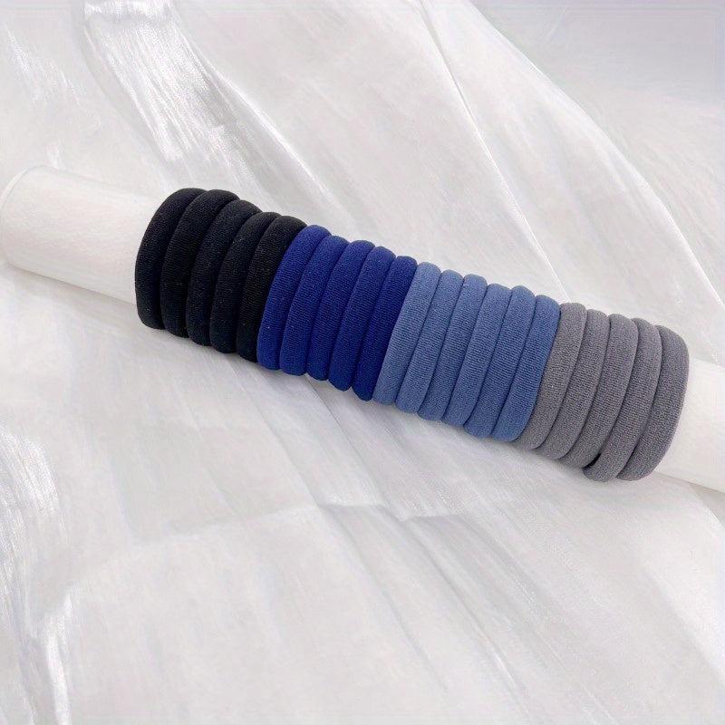 20pcs Elastic Hair Tie Ponytail Hair Rope Nylon Style Basic Accessories