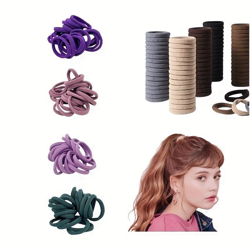 20pcs Elastic Hair Tie Ponytail Hair Rope Nylon Style Basic Accessories