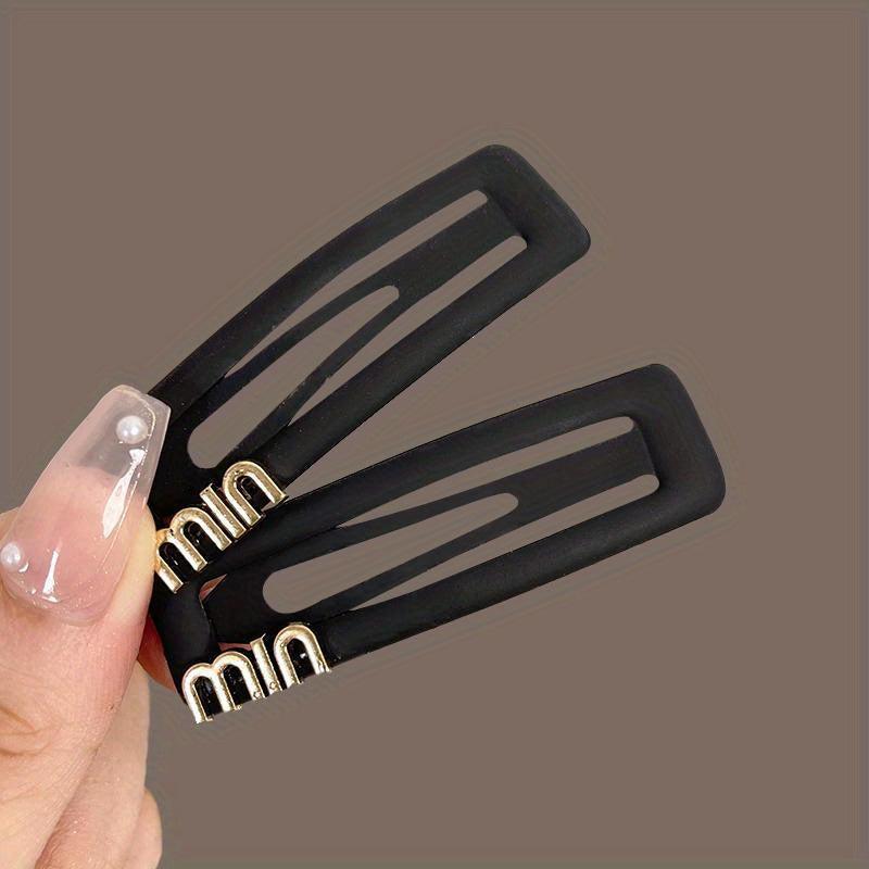Golden Smile Face Hair Clip Frosted Texture Hair Accessories