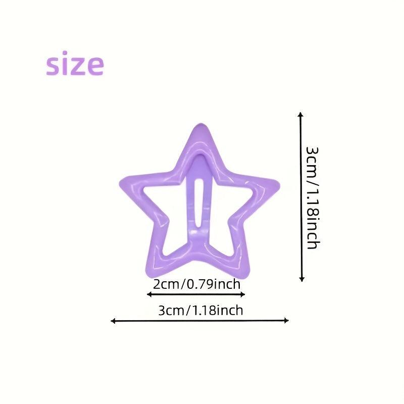 Star Shaped Hair Clips Set Snap Clips Hair Accessories