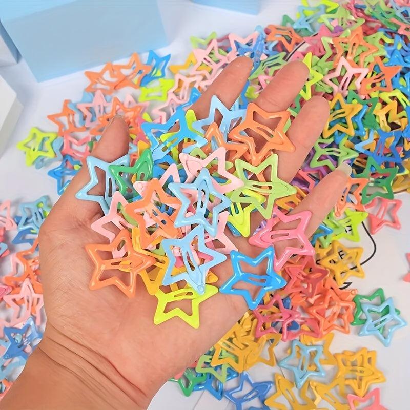 Star Shaped Hair Clips Set Snap Clips Hair Accessories