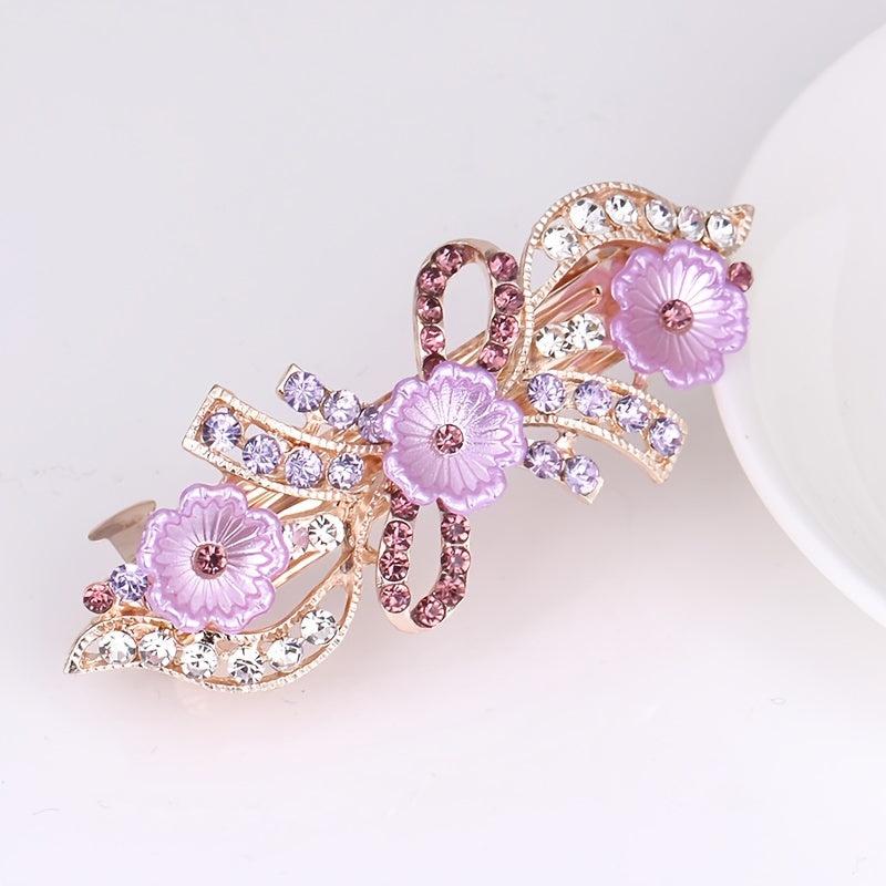 Pearl Rhinestone Bow Hair Clip Hairpin Hair Accessories