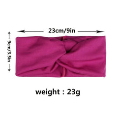 5pcs Headband Women Wide Head Wraps Knotted Elastic Teen Girls Yoga Solid Hair