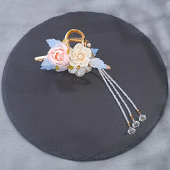 Large Hair Claw Flower Shark Claw With Pendant Ponytail Holder