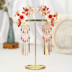 Chinese Flower Hair Clip Pendant Head Jewelry Hair Accessories