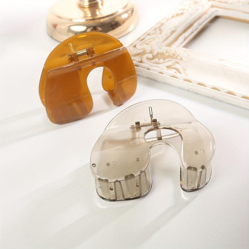 3pcs Leopard Print Hair Claw Jelly Ponytail Holder Women Hair Clip