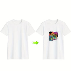 3PCS Dark Women Pattern Heat Transfer Sticker T shirt Iron on Stickers