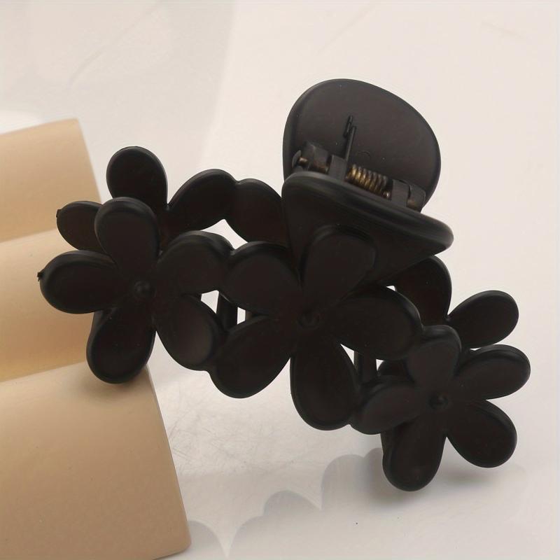 Flower Frosted Hair Claw Shark Hair Claw Back Head Clip Style Hair Accessories