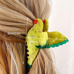 Acrylic Yellow Bird Hair Claw Animal Shark Claw Accessories