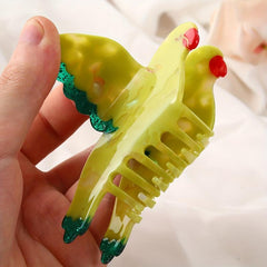 Acrylic Yellow Bird Hair Claw Animal Shark Claw Accessories