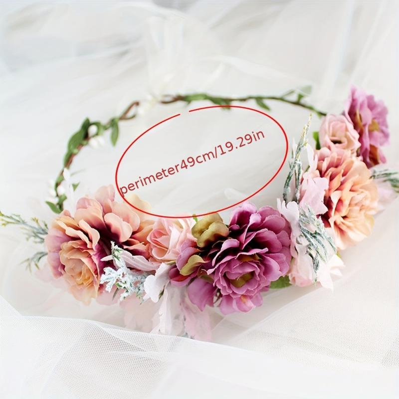 Simulation Flower Garland Bridal Headdress For Wedding