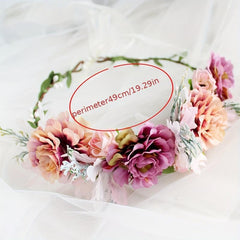 Simulation Flower Garland Bridal Headdress For Wedding