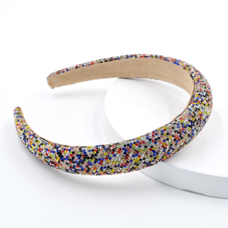 Retro Sky Star Rhinestone Wide Head Band Leopard Print Hair Clip