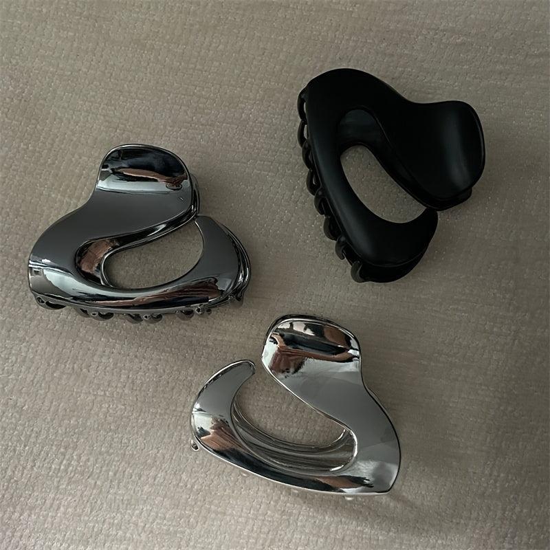 Geometric Hollow Hair Claw Clips for Women and Girls