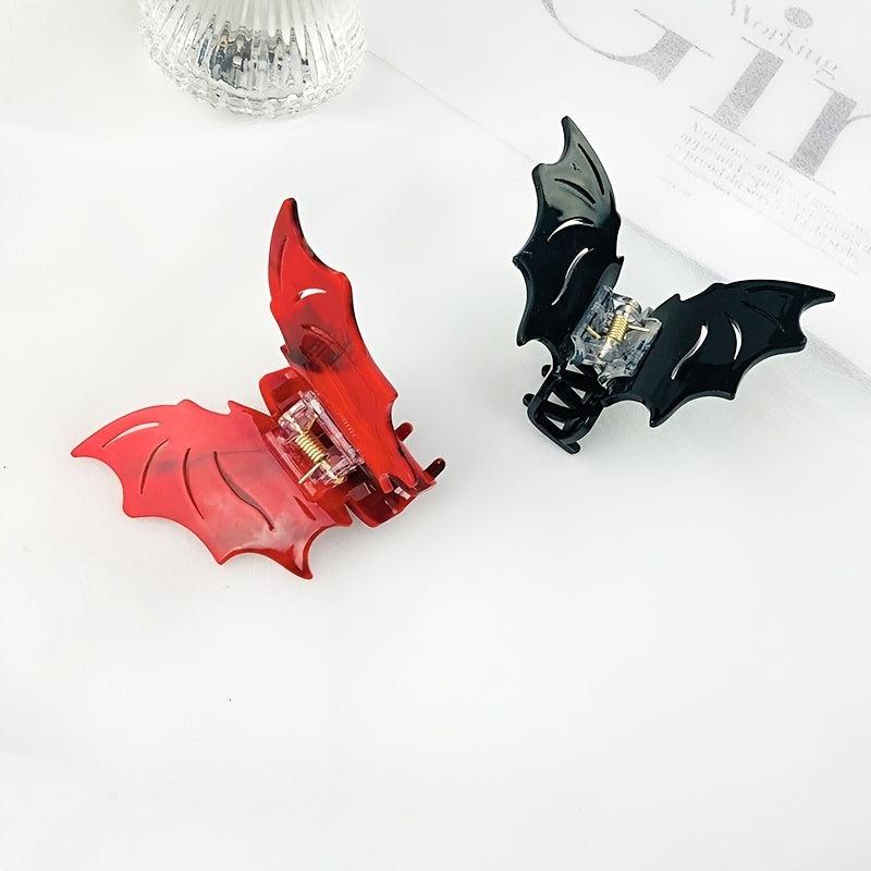 Vintage Acetate Bat Hair Clip for Halloween Party