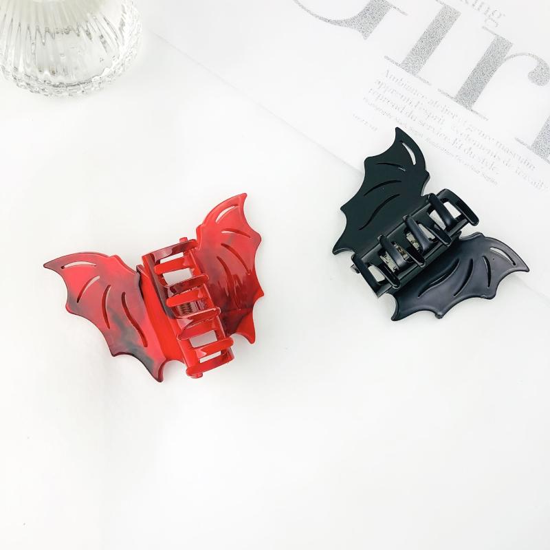 Vintage Acetate Bat Hair Clip for Halloween Party