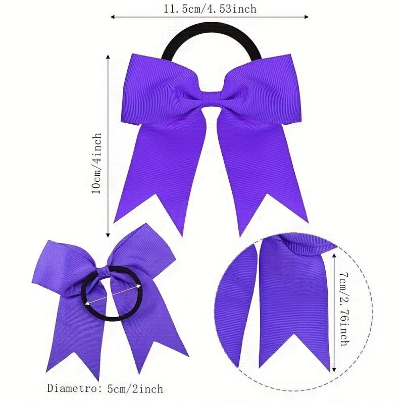 Large Bow Hair Tie For Kids Toddlers Girls Solid Hair Rope Elastic Hair Accessor
