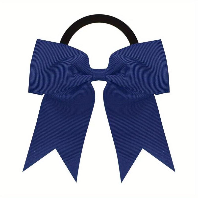 Large Bow Hair Tie For Kids Toddlers Girls Solid Hair Rope Elastic Hair Accessor