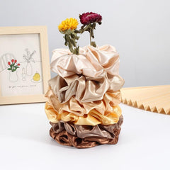 Oversize Stain Hair Scrunchie for Women Girls Sleep Soft Silk Scrunchies