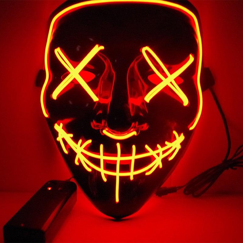 Neon LED Mask Creepy Mask For Costume Party Cosplay Mask Purge Mask