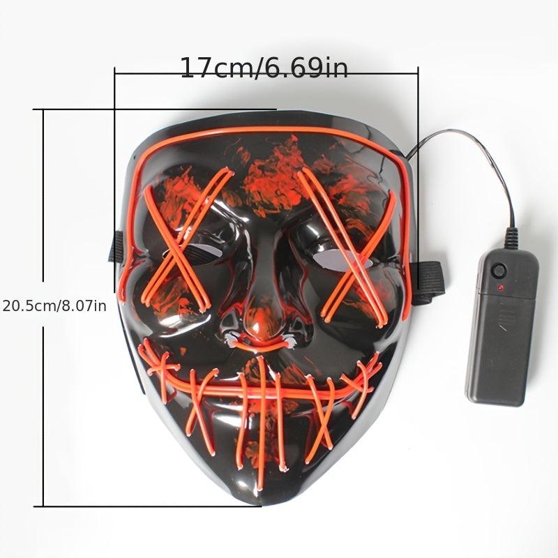 Neon LED Mask Creepy Mask For Costume Party Cosplay Mask Purge Mask