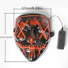 Neon LED Mask Creepy Mask For Costume Party Cosplay Mask Purge Mask