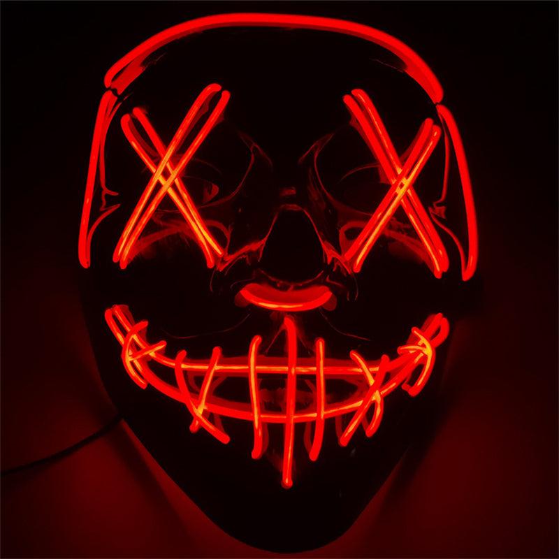 Neon LED Mask Creepy Mask For Costume Party Cosplay Mask Purge Mask
