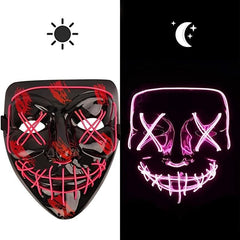 Neon LED Mask Creepy Mask For Costume Party Cosplay Mask Purge Mask