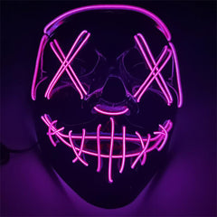 Neon LED Mask Creepy Mask For Costume Party Cosplay Mask Purge Mask