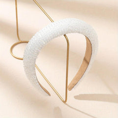 Baroque Rhinestone Wide Headband Padded Headdress Glitter Hair Band