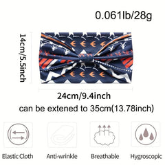 Colorful Geometric Pattern Headband for Sports Yoga Running