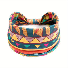 Colorful Geometric Pattern Headband for Sports Yoga Running