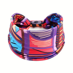 Colorful Geometric Pattern Headband for Sports Yoga Running