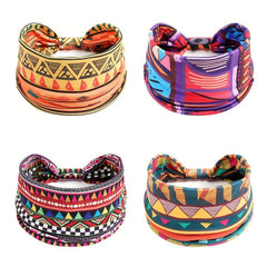 Colorful Geometric Pattern Headband for Sports Yoga Running