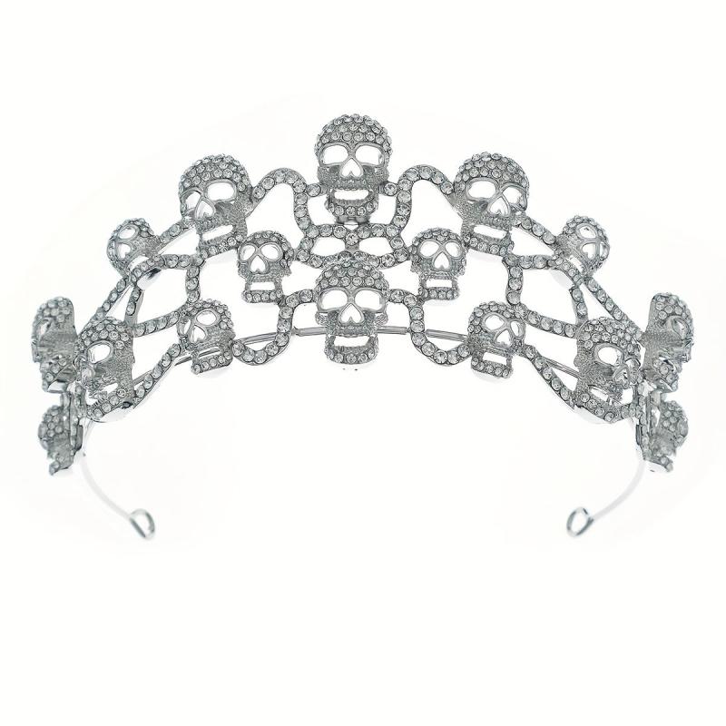 Punk Skull Crown Headband for Halloween Party Cosplay
