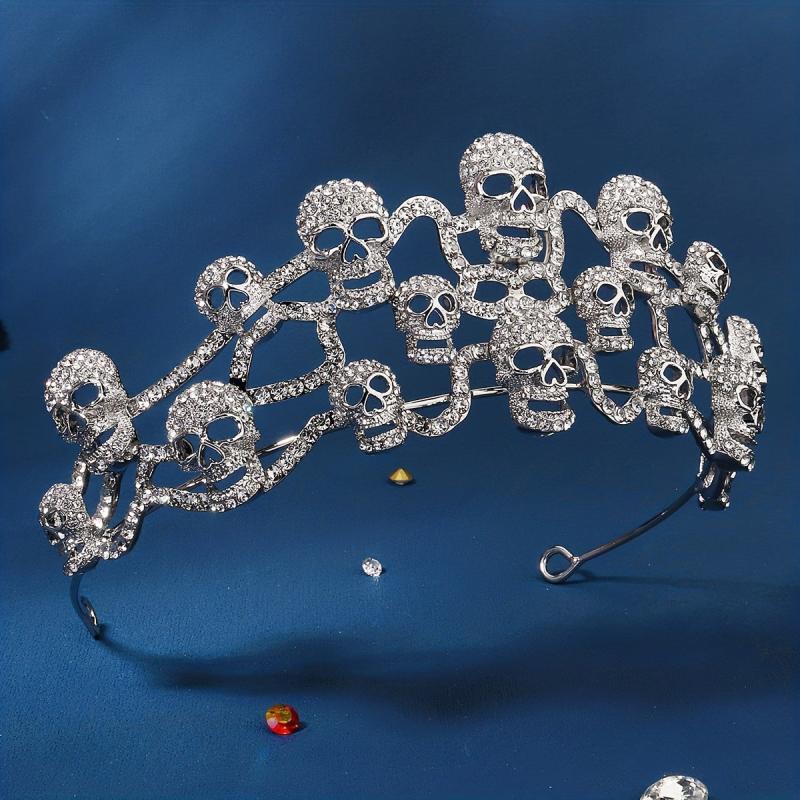 Punk Skull Crown Headband for Halloween Party Cosplay