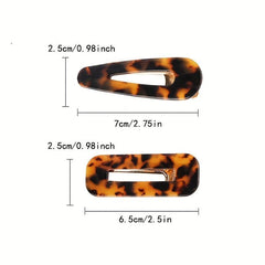 2pcs Graphic Hair Clip Minimalist Snap Clip Vintage Headwear