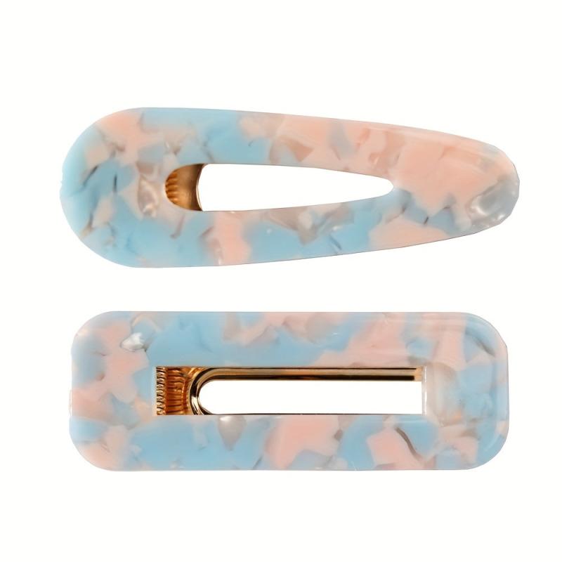 2pcs Graphic Hair Clip Minimalist Snap Clip Vintage Headwear
