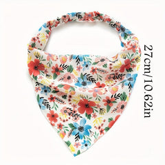 Floral Triangle Scarf Turban Headband Hair Accessories