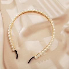 Faux Pearl Decor Headband Bridal Headdress