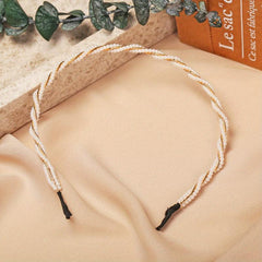 Faux Pearl Decor Headband Bridal Headdress