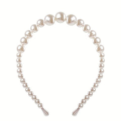 Faux Pearl Decor Headband Bridal Headdress