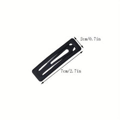 5pcs Hollow Snap Clip Solid Hair Clip for Women Girls