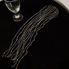 Rhinestone Tassel Headband Glitter Hair Accessory