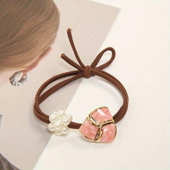 Faux Pearl Hair Rope Ponytail Holder Hair Accessories