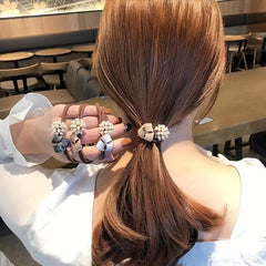 Faux Pearl Hair Rope Ponytail Holder Hair Accessories