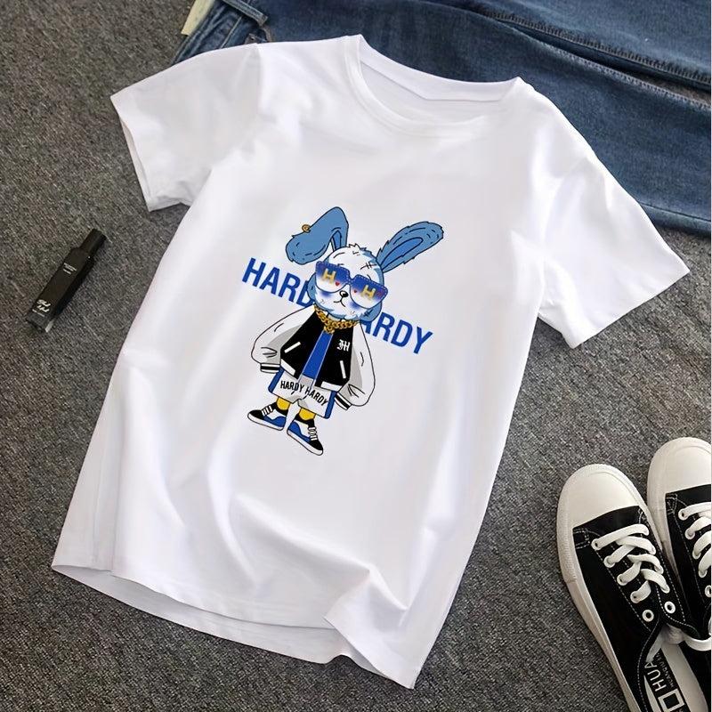 Cartoon Rabbit Sticker Iron on Heat Transfer For T-shirt Jeans Backpack