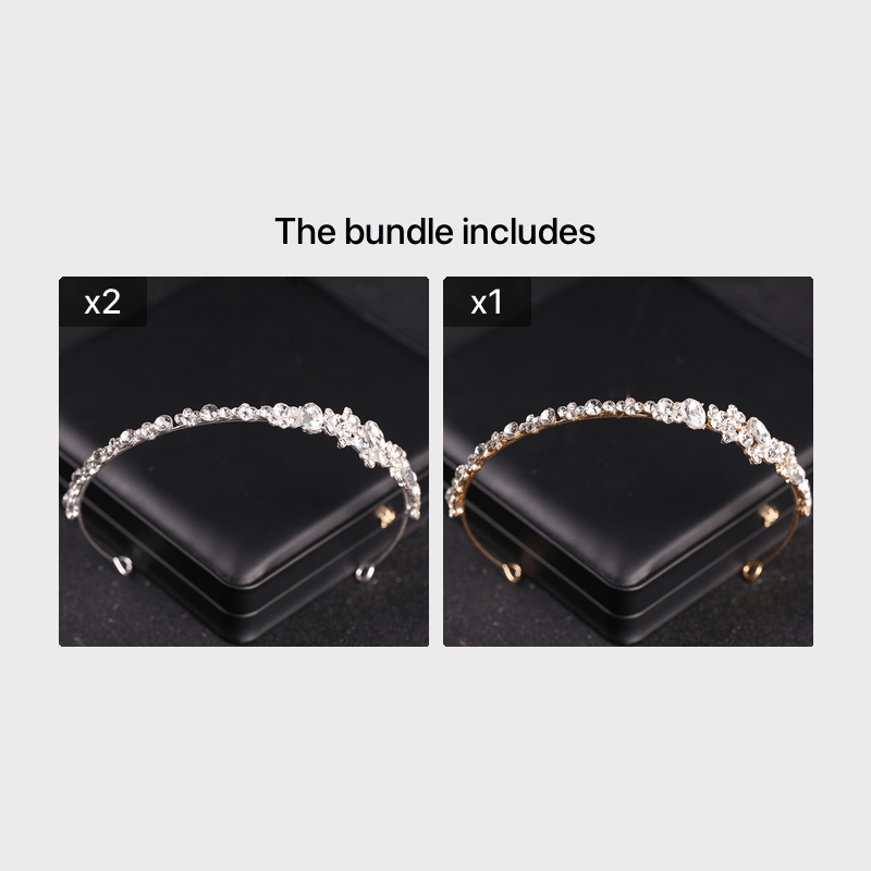 Rhinestone Headband Crown Tiara Wedding Dress Accessories