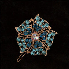 Rhinestone Flower Hair Barrette Clips Sparkly Hair Barrettes For Women