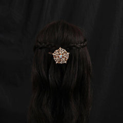 Rhinestone Flower Hair Barrette Clips Sparkly Hair Barrettes For Women